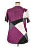 Unbranded Color Block Purple Short Sleeve Blouse Size 2XL - photo 2