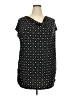 Lane Bryant Polka Dots Black Short Sleeve Blouse Size 22 - 24 Plus - photo 1