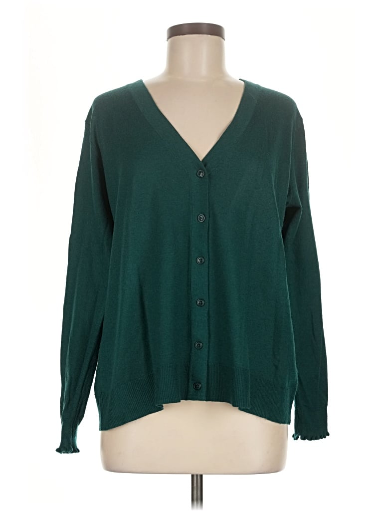 Pre-owned Candace Cameron Bure Cardigan Sweater In Green