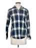 Grayson 100% Cotton Plaid Blue Long Sleeve Button-Down Shirt Size XS (1) - photo 1