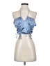 Princess Polly Blue Sleeveless Blouse Size 4 - photo 1