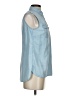 Talbots 100% Lyocell Blue Sleeveless Button-Down Shirt Size 4 - photo 4