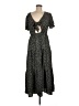 Unbranded 100% Polyester Polka Dots Black Casual Dress Size M - photo 1