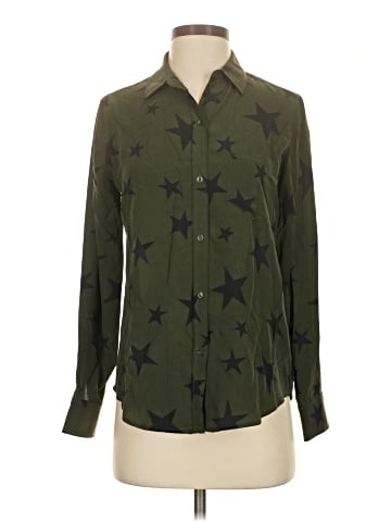 Rails Long Sleeve Silk Top (view 1)