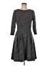 Max Studio Chevron-herringbone Gray Casual Dress Size M - photo 1