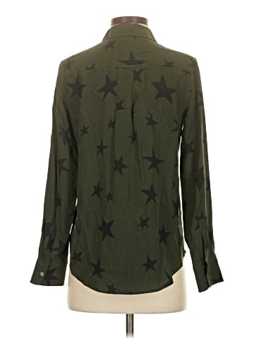 Rails Long Sleeve Silk Top (view 2)