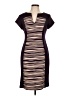 Connected Apparel Graphic Brown Cocktail Dress Size 10 - photo 1