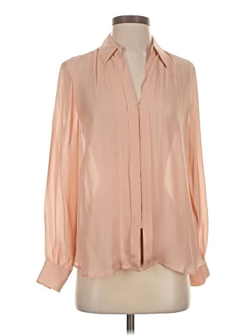7 For All Mankind Long Sleeve Silk Top (view 1)