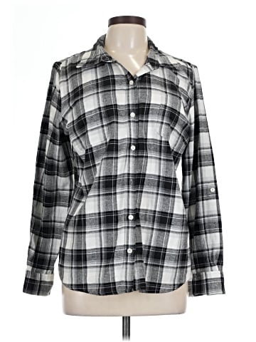 Basic Editions Long Sleeve Button-Down Shirt (view 1)