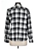 Basic Editions 100% Cotton Plaid Silver Long Sleeve Button-Down Shirt Size L - photo 2