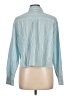 Old Navy Stripes Teal Long Sleeve Button-Down Shirt Size L - photo 2