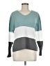 Shein Color Block Teal Pullover Sweater Size 6 - photo 1