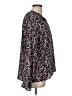 C&C California 100% Polyester Floral Black Long Sleeve Blouse Size L - photo 4