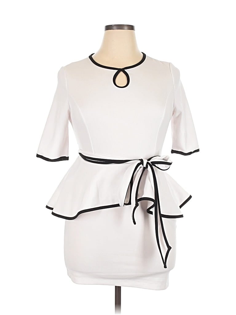 Pre-owned Shein Casual Dress In White