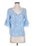 Shein Blue 3/4 Sleeve T-Shirt Size 4 - photo 1