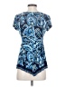 INC International Concepts Blue Short Sleeve Top Size S - photo 2