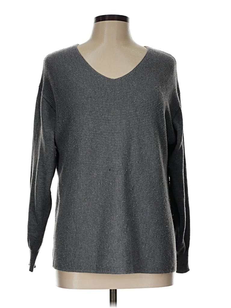 Pre-owned Ella Moss Pullover Sweater In Gray