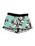 Trina Turk 100% Polyester Print Teal Shorts Size M (estimated) - photo 1