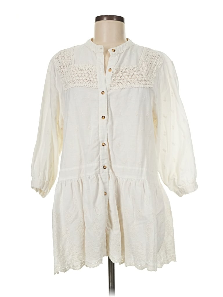 Pre-owned Zara Casual Dress In Ivory
