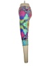 Dona Jo Print Purple Black Active Pants Size 2 - photo 5
