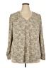 Lane Bryant Animal Print Tan Long Sleeve Blouse Size 18 - 20 Plus - photo 1