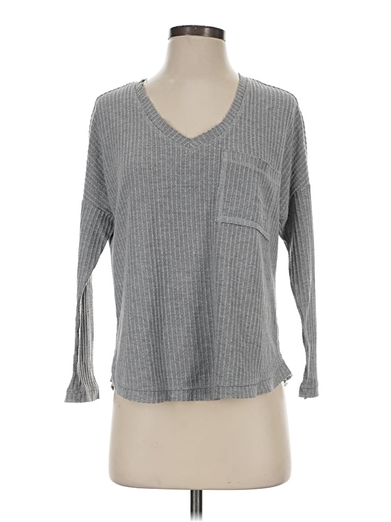 Pre-owned Aqua Pullover Sweater In Gray