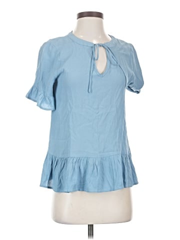 Blue Rain Short Sleeve Blouse (view 1)