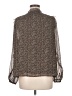 Ann Taylor LOFT 100% Polyester Tweed Brown Long Sleeve Blouse Size M - photo 2