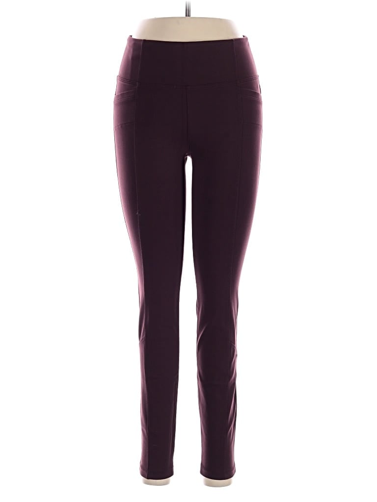 Pre-owned Athleta Active Pants In Burgundy