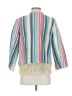 MULTIPLES 100% Polyester Stripes Ivory Jacket Size S - photo 2