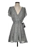 Mi ami 100% Polyester Polka Dots Gray Casual Dress Size S - photo 1
