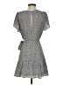 Mi ami 100% Polyester Polka Dots Gray Casual Dress Size S - photo 2