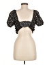 Elodie Black Short Sleeve Blouse Size M - photo 2