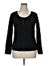 Jessica Simpson Black Long Sleeve Henley Size XL - photo 1