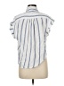 Japna Stripes Blue Short Sleeve Blouse Size M - photo 2