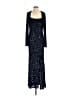 Xscape 100% Polyester Stars Blue Cocktail Dress Size 12 - photo 1