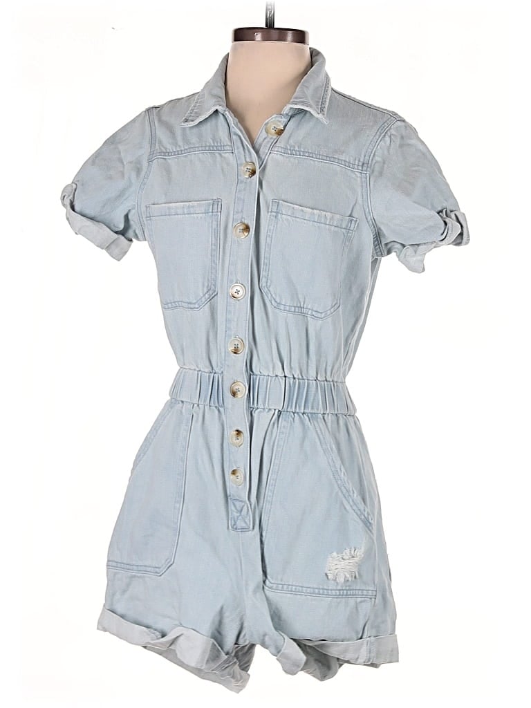 Pre-owned Show Me Your Mumu Romper In Blue