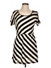 Pink Rose Stripes Tan Casual Dress Size L - photo 1