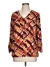 Cato 100% Polyester Burgundy Long Sleeve Blouse Size L - photo 1
