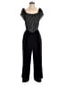 Skies Are Blue 100% Polyester Stripes Black Jumpsuit Size S - photo 1