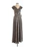 Xscape 100% Polyester Metallic Silver Cocktail Dress Size 6 - photo 1