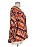 Cato 100% Polyester Burgundy Long Sleeve Blouse Size L - photo 4