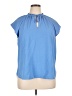 MICHAEL Michael Kors 100% Polyester Blue Short Sleeve Blouse Size XL - photo 1