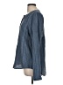 Bleu Stripes Blue Long Sleeve Blouse Size M - photo 5
