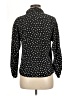 Chaus 100% Silk Polka Dots Black Long Sleeve Silk Top Size 6 - photo 2