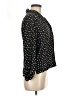 Chaus 100% Silk Polka Dots Black Long Sleeve Silk Top Size 6 - photo 4