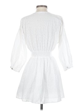 long sleeve dress low cut Kasya Cream Satin Long Sleeve Mini Dress - US 6