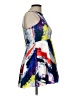 Milly Graphic Blue Cocktail Dress Size 12 - photo 4