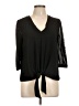 Luxology Black 3/4 Sleeve Blouse Size L - photo 1