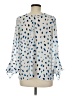 Sioni 100% Polyester Blue 3/4 Sleeve Blouse Size M - photo 2